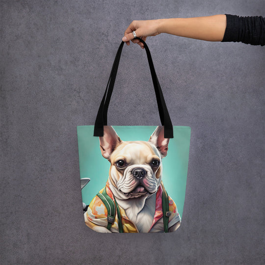 Tote bag-French Bulldog Golfer V37