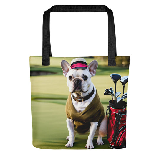 Tote bag-French Bulldog Golfer V39