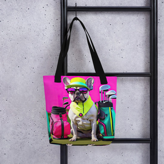 Tote bag-French Bulldog Golfer V42