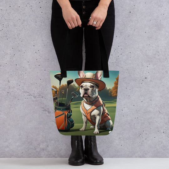 Tote bag-French Bulldog Golfer V47