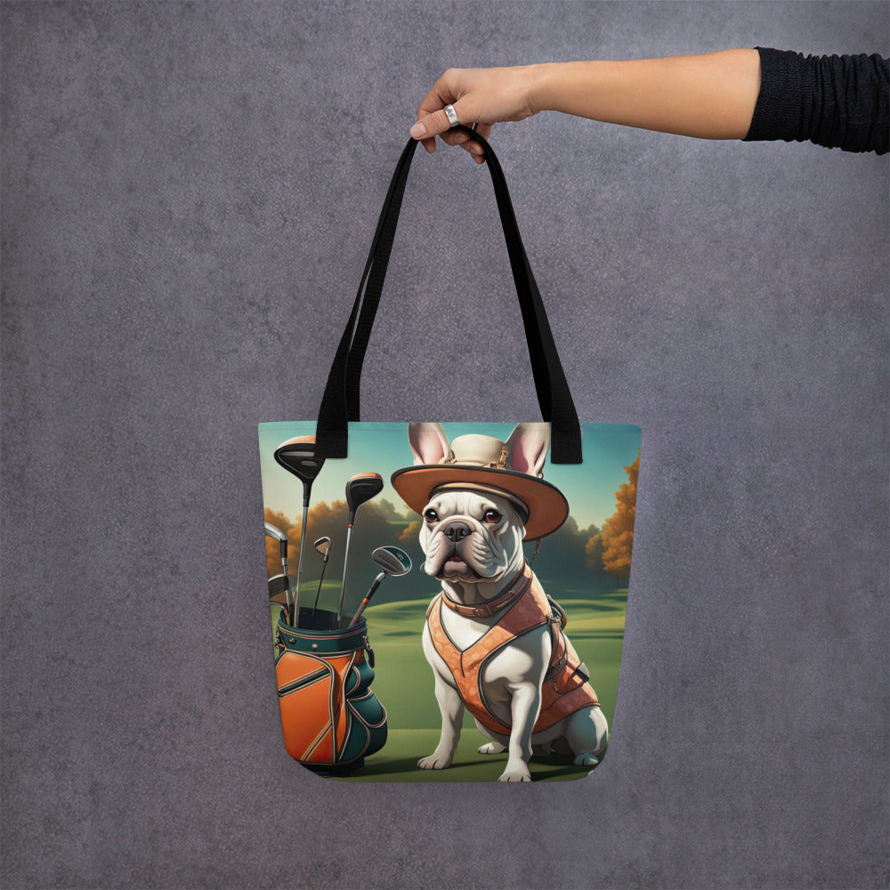 Tote bag-French Bulldog Golfer V47