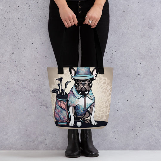 Tote bag-French Bulldog Golfer V50