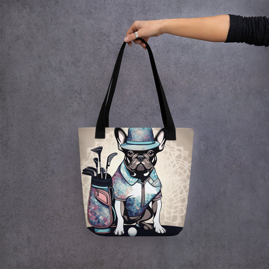 Tote bag-French Bulldog Golfer V50