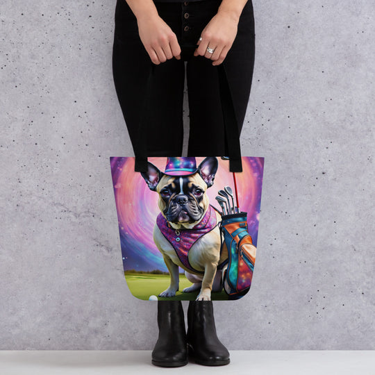 Tote bag-French Bulldog Golfer  V52