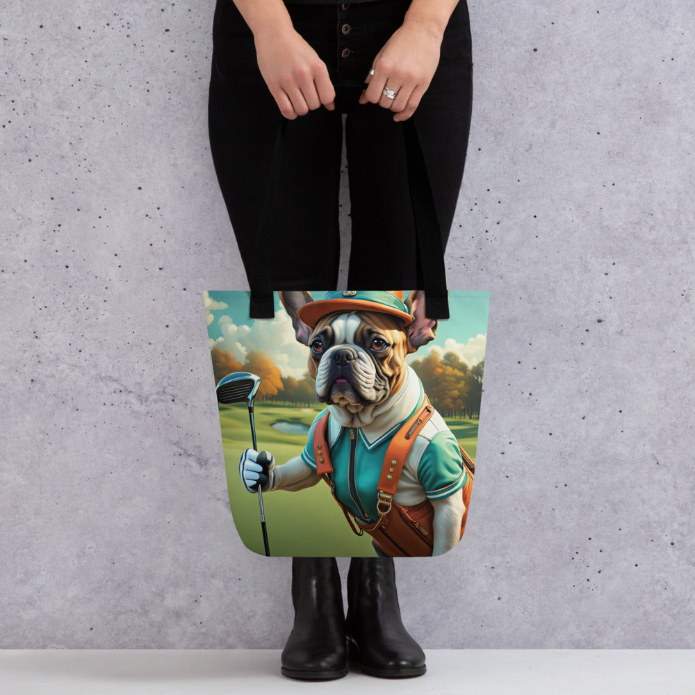 Tote bag-French Bulldog Golfer V53