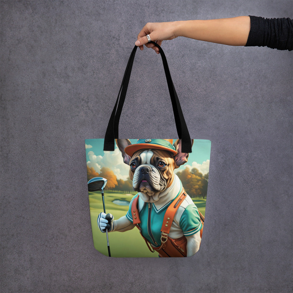 Tote bag-French Bulldog Golfer V53