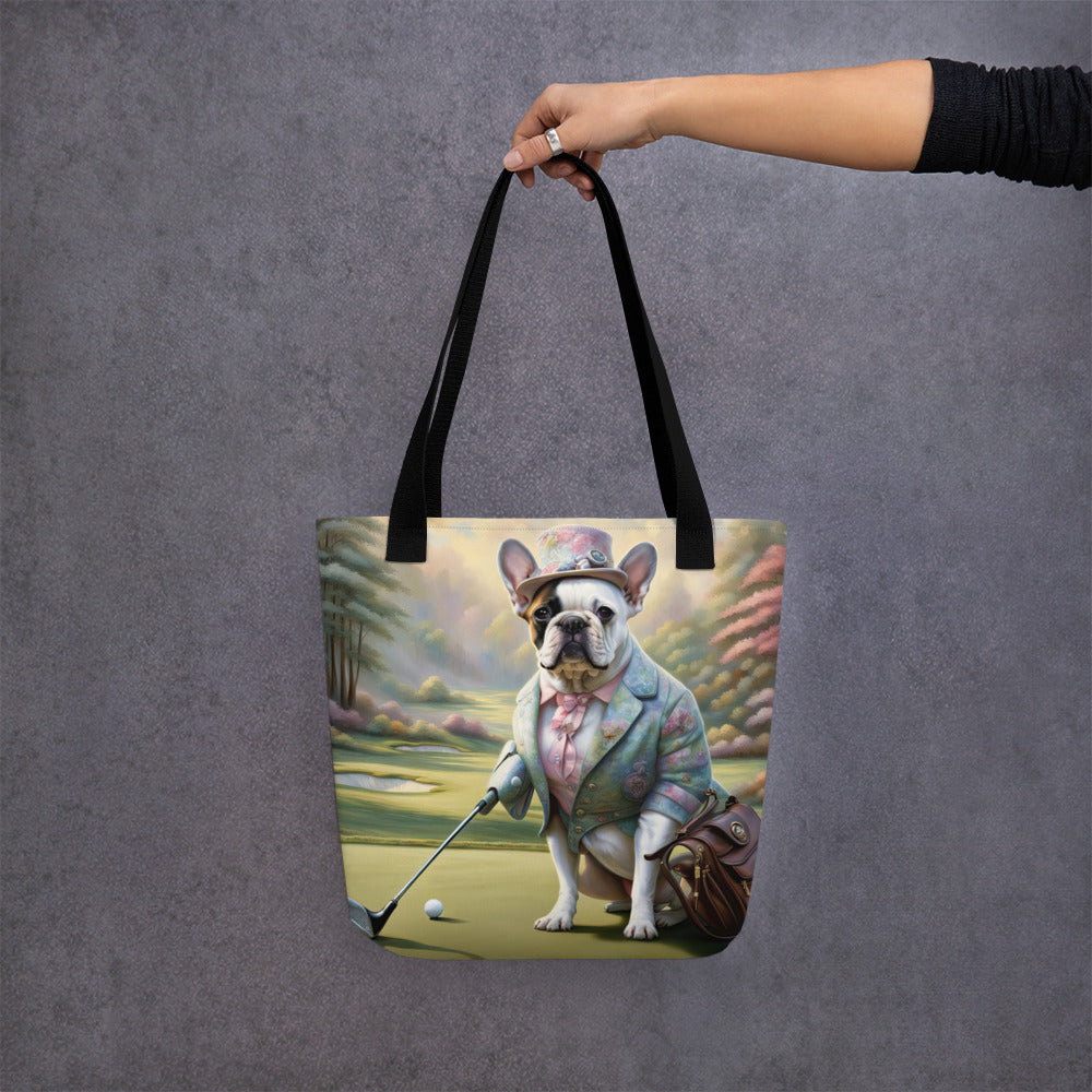 Tote bag-French Bulldog Golfer V55