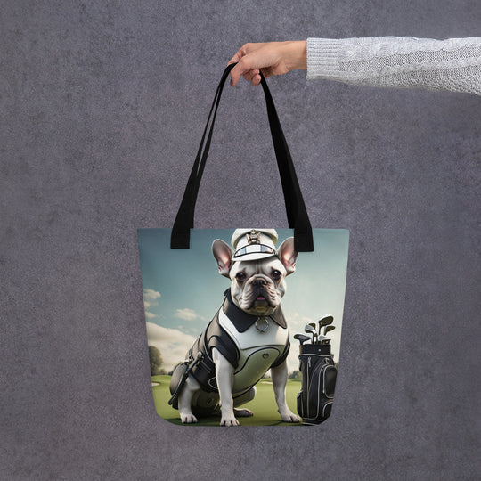 Tote bag-French Bulldog Golfer V56