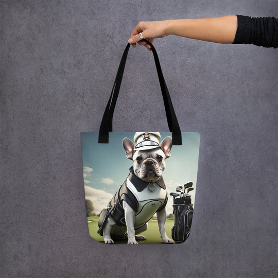 Tote bag-French Bulldog Golfer V56