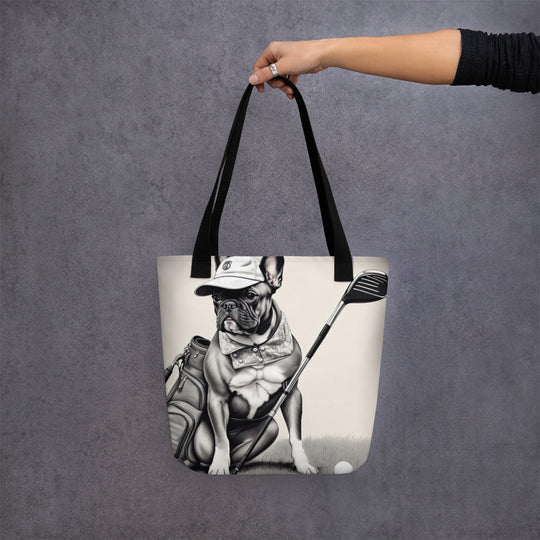 Tote bag-French Bulldog Golfer  V57