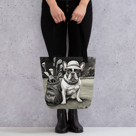 Tote bag-French Bulldog Golfer V58