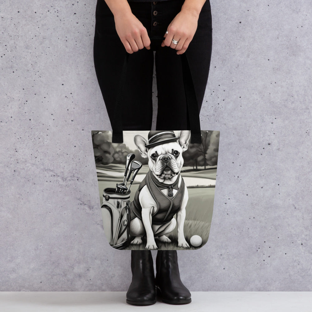 Tote bag-French Bulldog Golfer V59