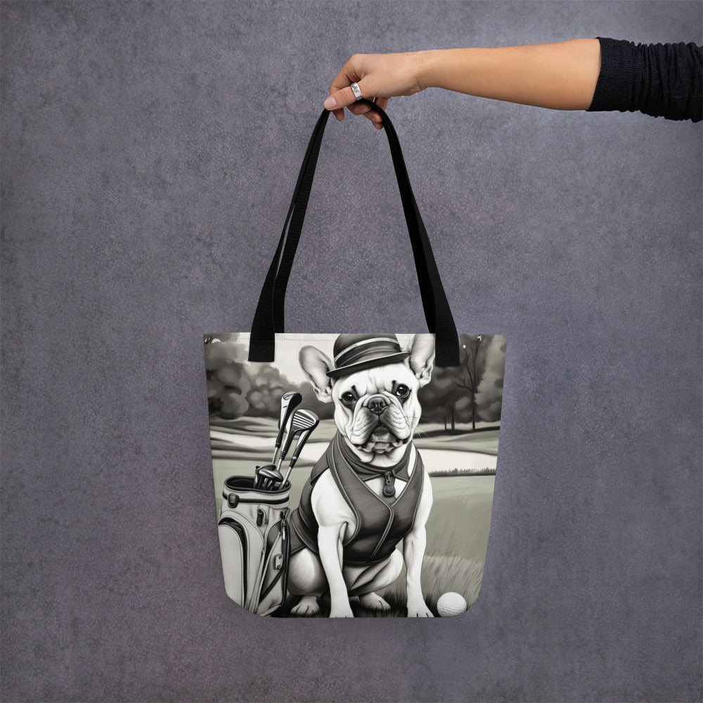 Tote bag-French Bulldog Golfer V59