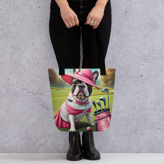 Tote bag-French Bulldog Golfer V61