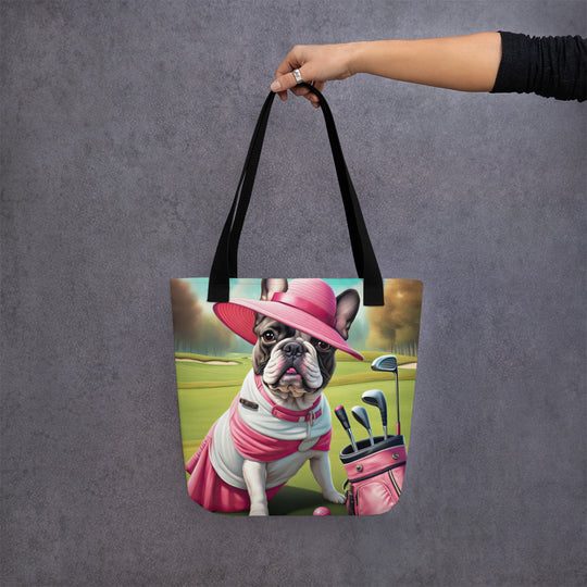 Tote bag-French Bulldog Golfer V61