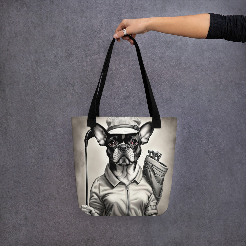 Tote bag-French Bulldog Golfer V64