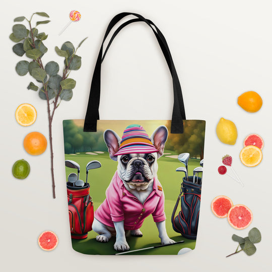 Tote bag-French Bulldog Golfer V65