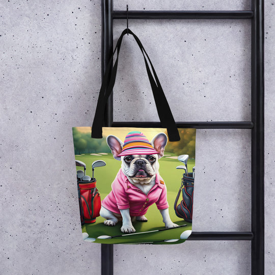 Tote bag-French Bulldog Golfer V65