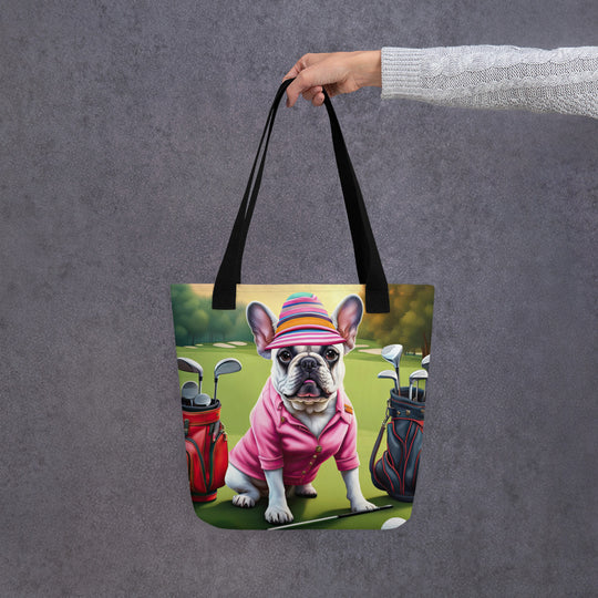 Tote bag-French Bulldog Golfer V65