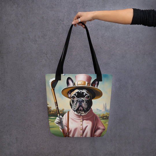 Tote bag-French Bulldog Golfer V69