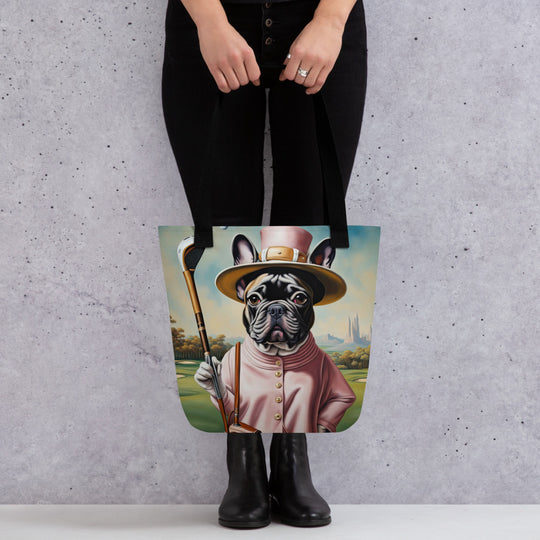 Tote bag-French Bulldog Golfer V69