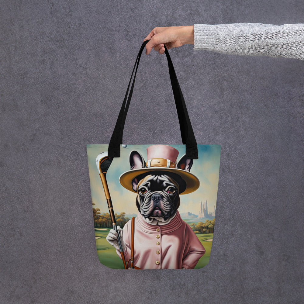 Tote bag-French Bulldog Golfer V69