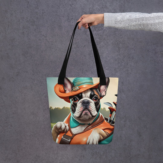 Tote bag-French Bulldog Golfer V71