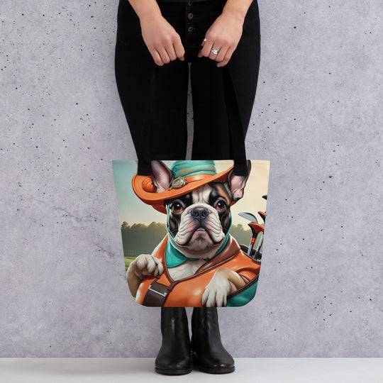 Tote bag-French Bulldog Golfer V71