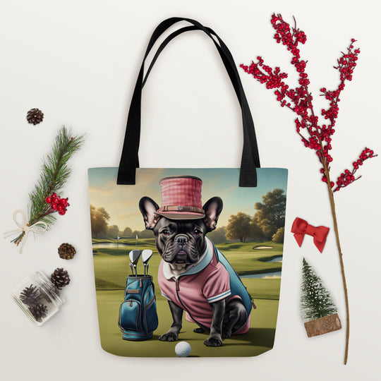 Tote bag-French Bulldog Golfer V72