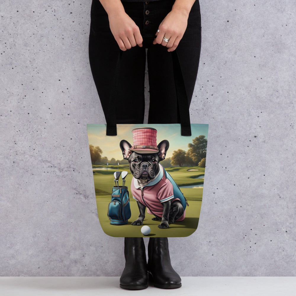 Tote bag-French Bulldog Golfer V72