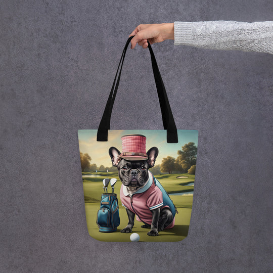 Tote bag-French Bulldog Golfer V72