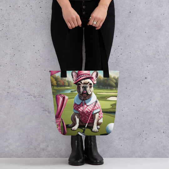 Tote bag-French Bulldog Golfer V73