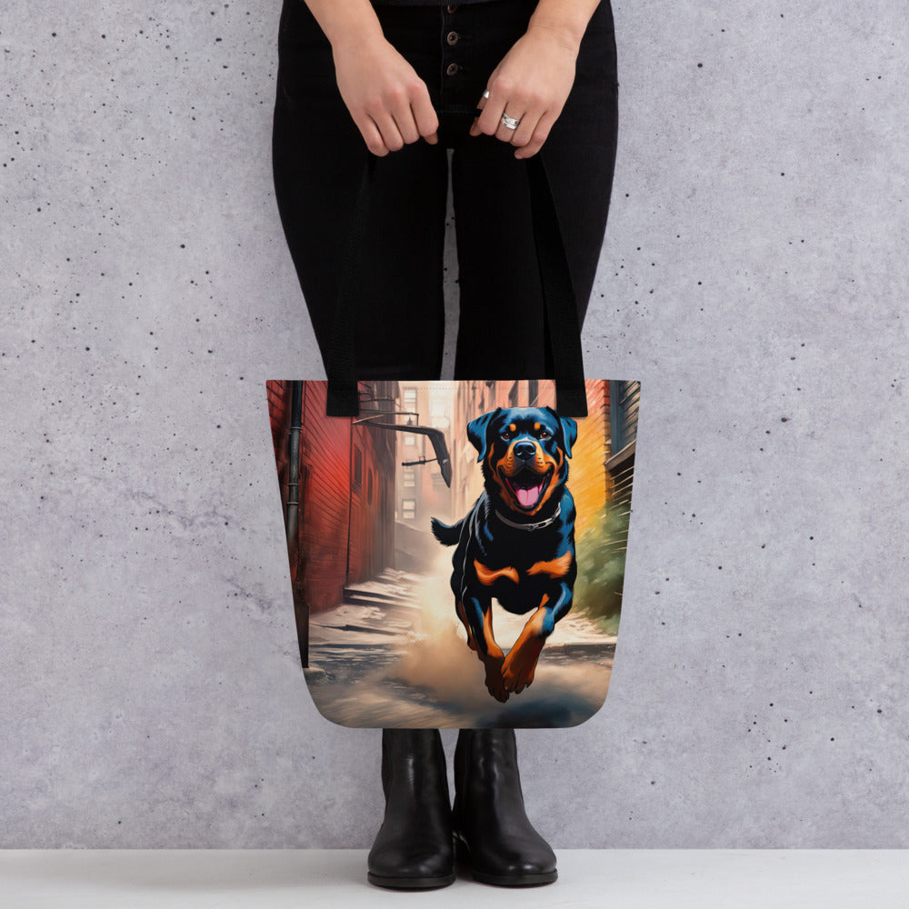 Tote bag-Rottweiler V23