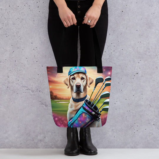 Tote bag-Labrador Retriever Golfer V5