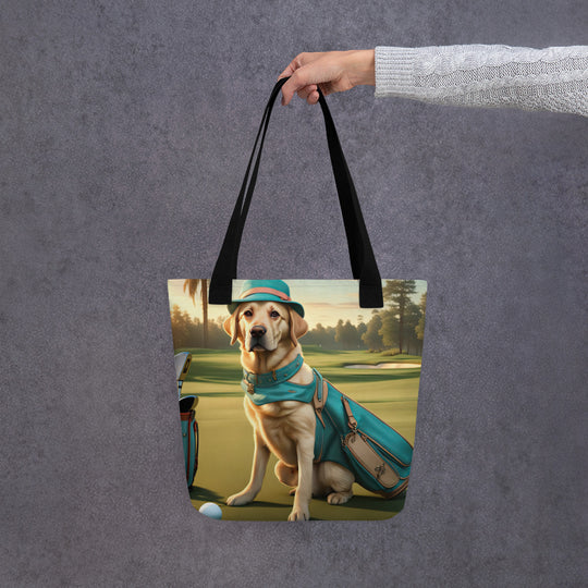 Tote bag-Labrador Retriever Golfer V7