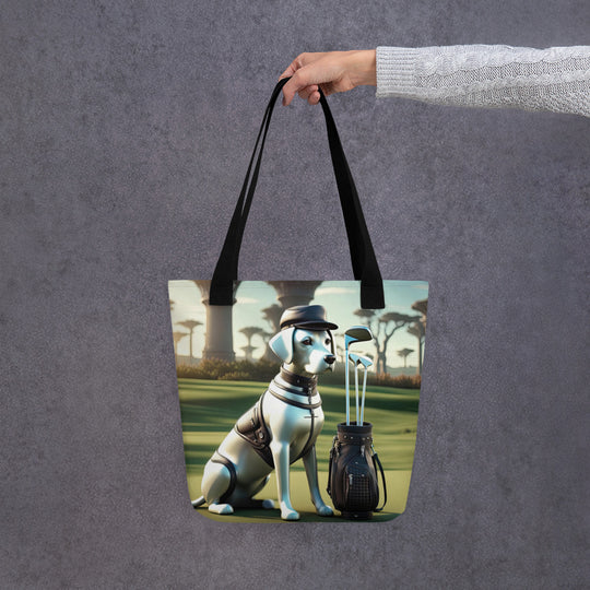 Tote bag-Labrador Retriever Golfer V9