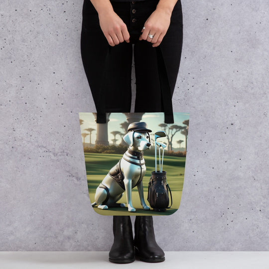 Tote bag-Labrador Retriever Golfer V9