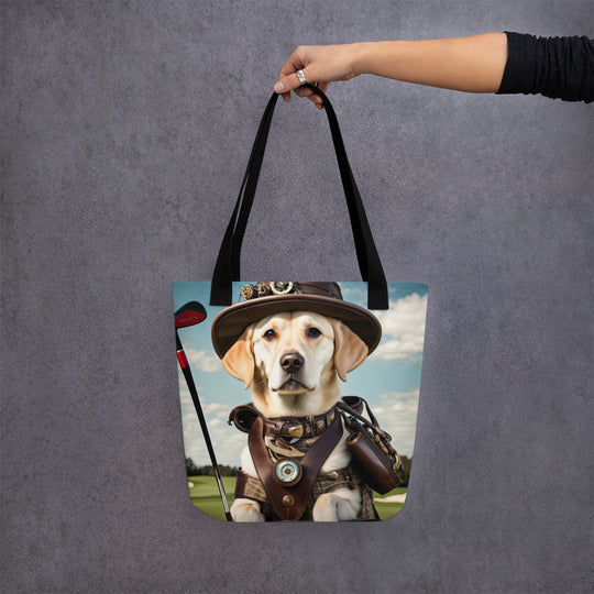 Tote bag-Labrador Retriever Golfer V10