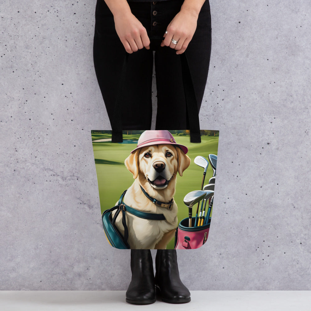 Tote bag- Labrador Retriever Golfer V11