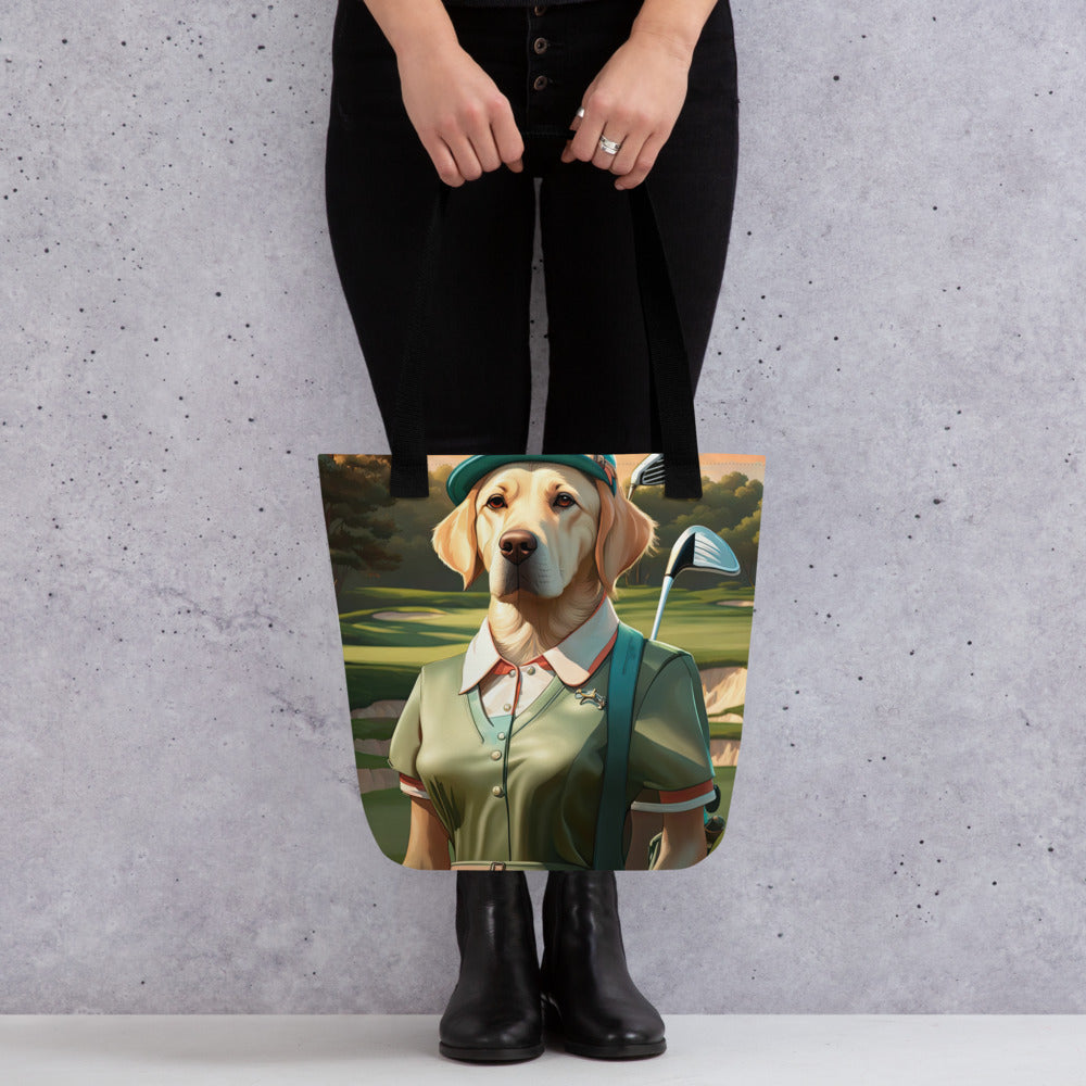 Tote bag-Labrador Retriever Golfer V15