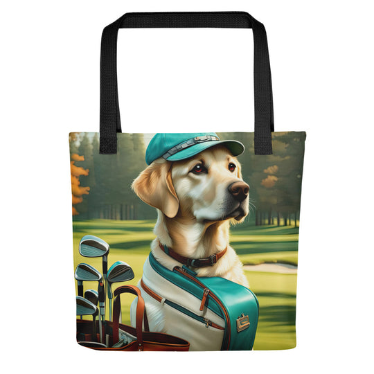 Tote bag-Labrador Retriever Golfer V16