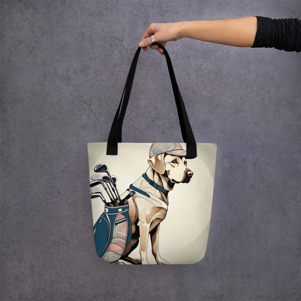 Tote bag-Labrador Retriever Golfer V19