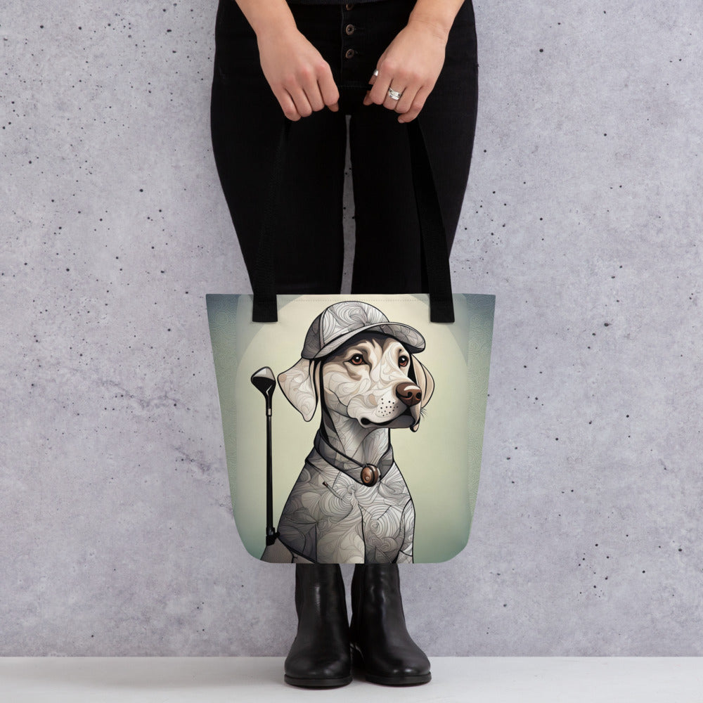 Tote bag-Labrador Retriever Golfer V20