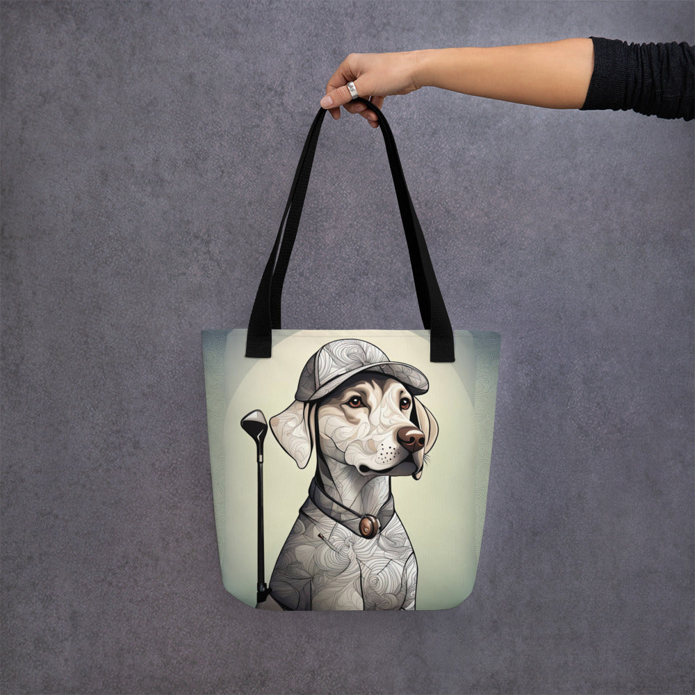 Tote bag-Labrador Retriever Golfer V20