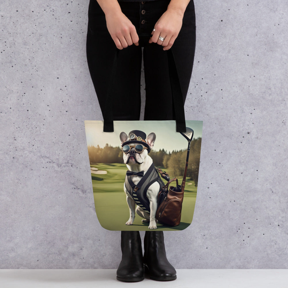 Tote bag-French Bulldog Golfer V43