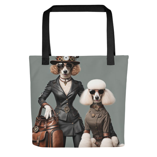 Tote bag-Poodle Golfer