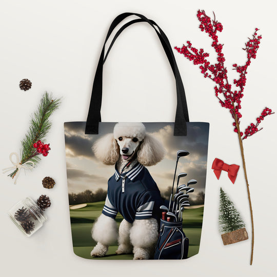 Tote bag-Poodle Golfer V3