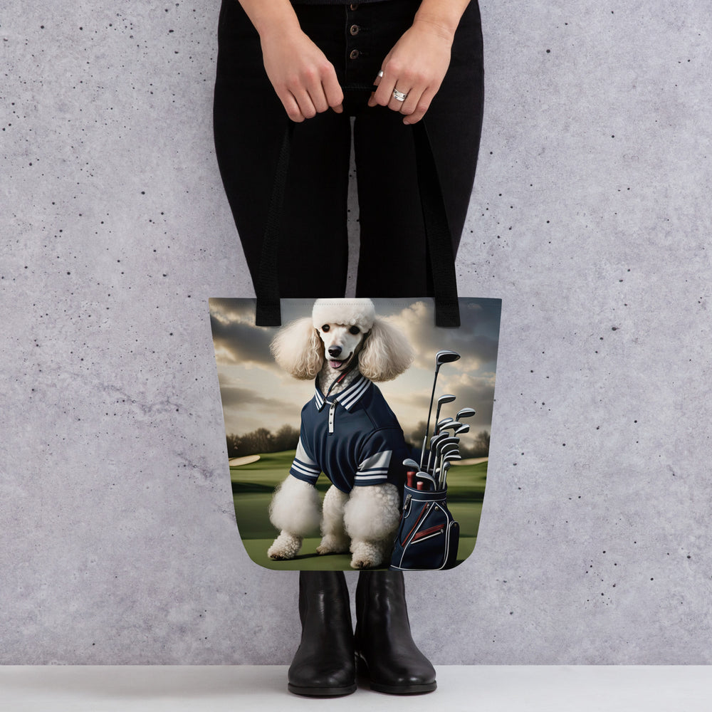 Tote bag-Poodle Golfer V3