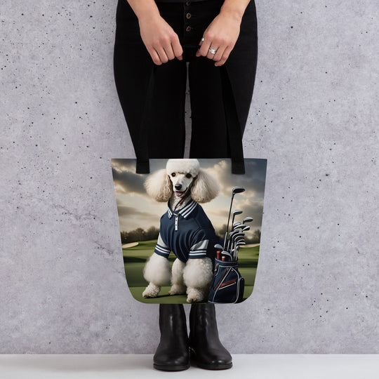 Tote bag-Poodle Golfer V3