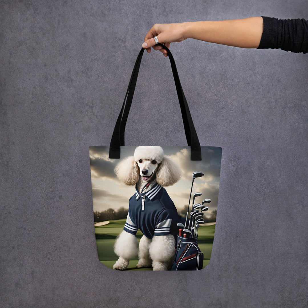 Tote bag-Poodle Golfer V3